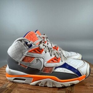 Nike Air Trainer 3 Kids White Orange Blue Basketball Shoes DV2233 100 Sz 3.5Y